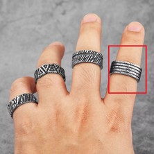 TS001637 Güç Çizgisi Mat Ölçü=10 Erkek Yüzük