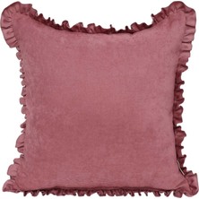 Amaranda Moda Pembe Fırfırlı Kırlent Kılıfı 45 x 45 cm.