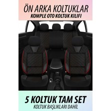 Nice Shop Seat Toledo Uyumlu Koltuk Kılıfı Genesa Serisi - Kırmızı