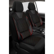 Nice Shop Seat Leon 1999-2012 Uyumlu Koltuk Kılıfı Genesa Serisi - Kırmızı