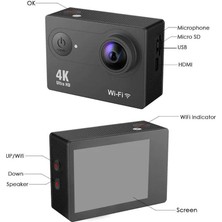 Angeleye KS-504 Authentic H9 4K Ultra Hd Wifi 2inç Aksiyon Kamera