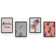 Hero Tasarım Summer 4 Parça Mdf TABLOSLA446