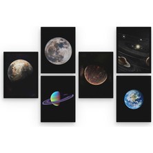 Hero Tasarım Planet 6 Parça Mdf TABLOGMZ387