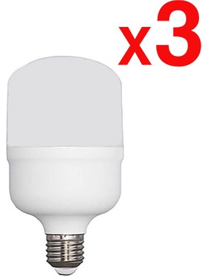 Cvs 3 Adet 20W Jumbo Torch LED Ampul E-27 Beyaz Işık