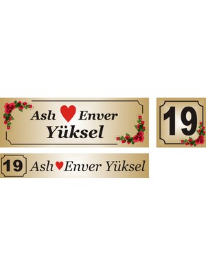 Yüksel Kişiye Özel Isim Yazılı Kapı Isimliği ,kapı Numarası , Posta Kutusu Numara Isimliği