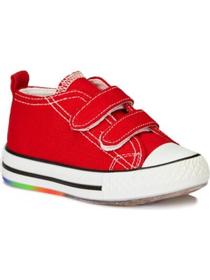 Pino Kız/erkek Çocuk Işıklı Kırmızı Sneaker Bebe Patik Spor Ayakkabı 925.P20Y.150 / 925.B20Y.150