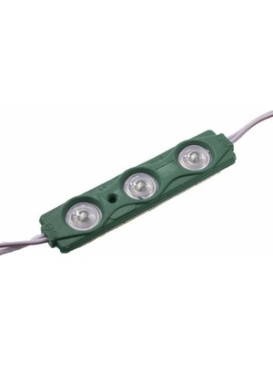 Hazar Led 12 Volt 1.2 Watt 3’lü Mercekli 2835 Modül Led Yeşil (10 Adet)