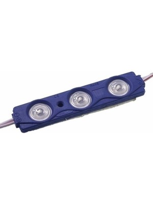 Hazar Led 12 Volt 1.2 Watt 3’lü Mercekli 2835 Modül Led Mavi (10 Adet)