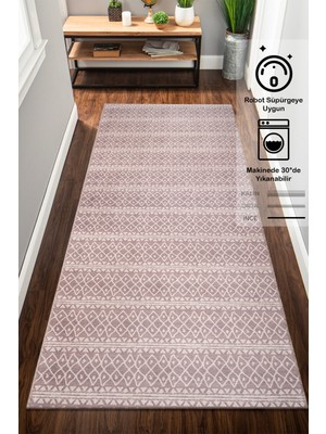 Konfor Halı Rugium Pera Etnik Desenli Yıkanabilir Yolluk Halı Pamuk Taban Dokuma Kilim 2330_31 100 x 150 cm