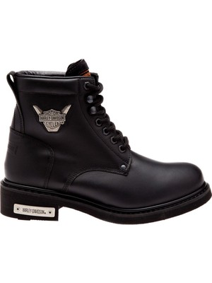 Harley Davidson Gibson Black Siyah Deri Kadın Bot