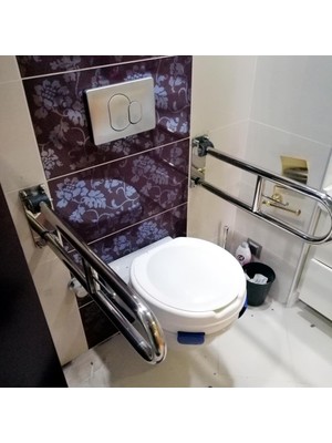 Otobir Engelli Tutunma Barı Tuvalet Kağıtlıklı Banyo Wc Paslanmaz Mat Satine Yüzeyli