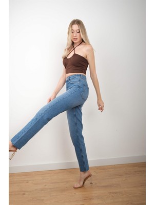 Miapia Shop Straight Leg Kesik Paça Jean