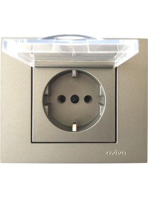 Ovivo Antrasit Kapaklı Priz