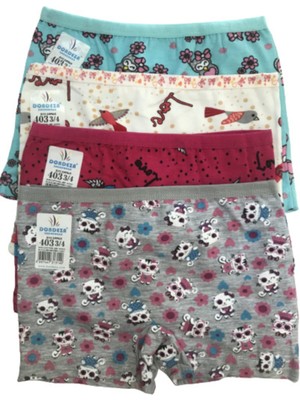 Katmirra Kız Çocuk Boxer 4lü Paket