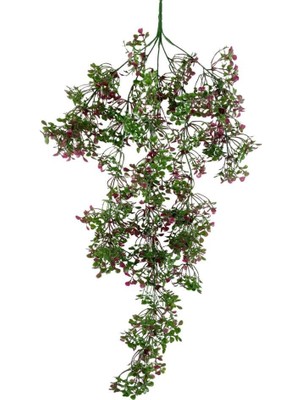 Nettenevime Yapay Çiçek Sarkan Çiçek Bordo Yeşil Fare Kulağı Şimşir Yapay Sarmaşık 60*30CM Uv Katkılı Güneşe Dayanıklı