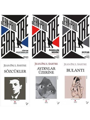Jean-Paul Sartre 6 Kitap Set / Yöntem Araştırmaları - Öznellik Nedir? - Duvar - Sözcükler - Aydınlar Üzerine - Bulantı