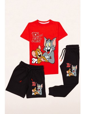 Trendypassion Tom And Jerry 3'lü Çocuk Eşofman Takımı