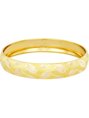 T51 Tuğrul Altın 13 gr(gram) 12 mm 22 Ayar İşçiliksiz Şarnelli Bilezik TBC0013