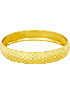 T51 Tuğrul Altın 12 gr(gram) 12 mm 22 Ayar İşçiliksiz Şarnelli Bilezik TBC01212-1