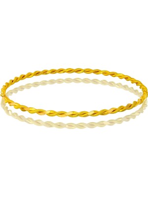 T51 Tuğrul Altın 14 gr(gram) 22 Ayar İşçiliksiz Paftalı Burma Bilezik