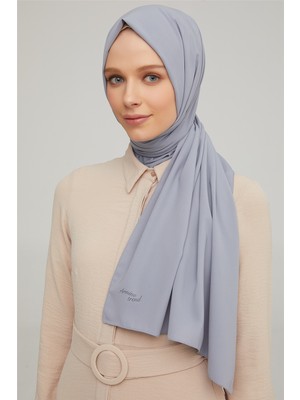 Armine Trend Medine Ipek Şal 00OA0444 1009 Gri Renkli Şık Desenli Kadın Şal