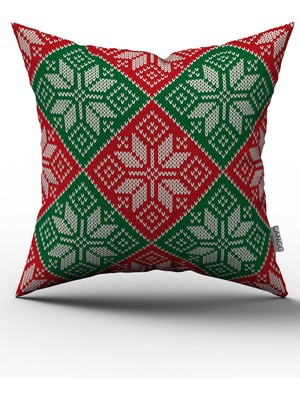 Cango Home Çift Tarafı Baskılı Yılbaşı Kırlent Yastık Kılıfı CGH227-CT