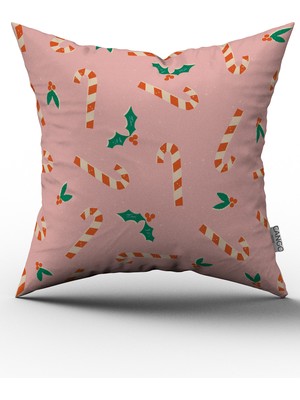 Cango Home Çift Tarafı Baskılı Yılbaşı Kırlent Yastık Kılıfı CGH208-CT