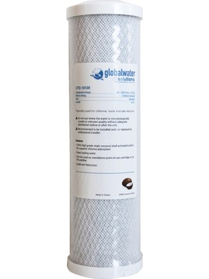 Purefer Aquames - Su Arıtma 10" Standart Cto Blok Karbon Filtre Nsf Sertifikalı