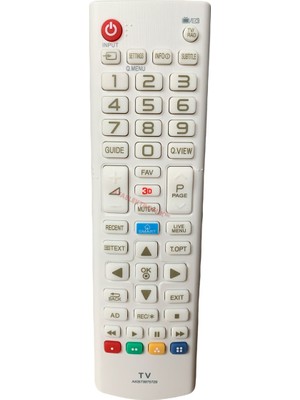 Ata Elektronik Lg Smart Tüm Modellere Uyumlu LCD LED Tv Kumandası 3D Tuşlu Beyaz