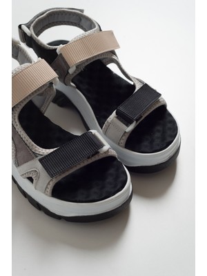 4740 Buz Siyah Multı  Kadın Sandalet