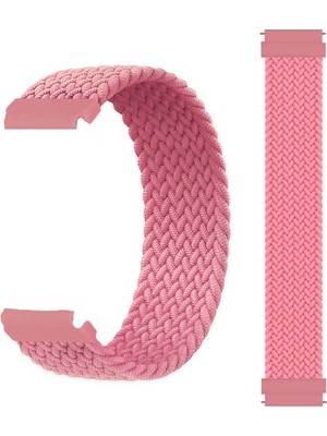 Casestreet Huawei Watch 3 Pro Elite Kordon Naylon Solo Loop 135MM Small Krd 61 Pembe