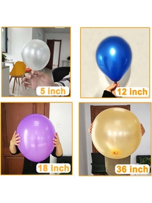 12 Inç Beyaz Gold ve Konfetili Karışık Balon 10 Adet