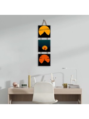 Hero Tasarım Doğa 3 Parça Ipli Mdf TABLOTLH1004