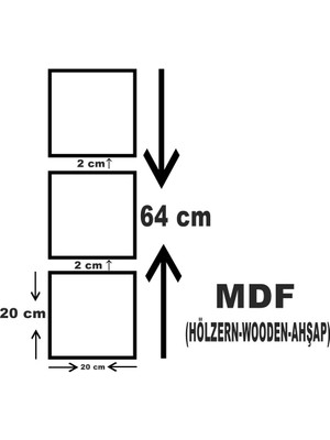 Hero Tasarım Doğa 3 Parça Ipli Mdf TABLOTLH1004