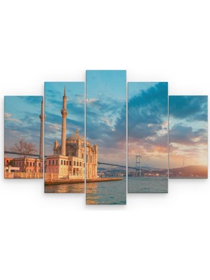 Hero Tasarım Ortaköy Cami Istanbul 5 Parça Mdf TABLOTGTB177