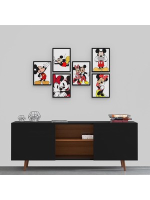 Hero Tasarım Mickey Mouse 6 Parça Mdf TABLOGMZ474