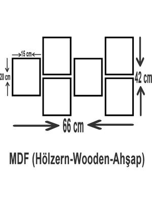 Hero Tasarım Planet 6 Parça Mdf TABLOGMZ387