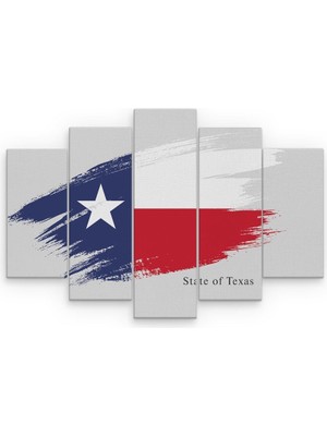 Hero Tasarım Teksas Bayrağı 5 Parça Mdf TABLOTGTB411