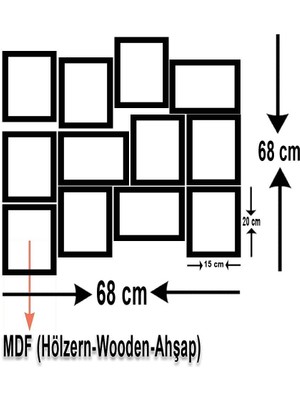 Hero Tasarım Country 12 Parça Mdf TABLOTGTB658