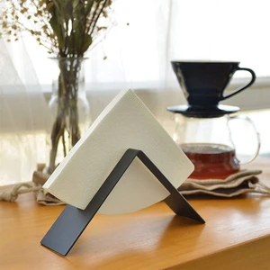 Filtre Kahve Kağıdı Tutucu Stand Aparatı Dekoratif Metal Peçetelik