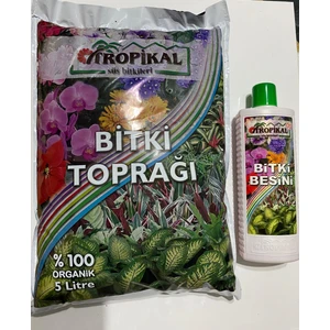 Tropıkal Torf Bitki Toprağı 5 Lt.+ 500 Ml. Sıvı Bitki Besini
