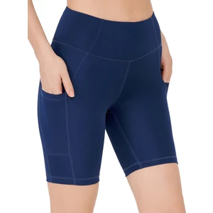 Los Ojos Kadın Lacivert Yüksek Bel Toparlayıcı Çift Cepli Biker Şort Kısa Spor Tayt