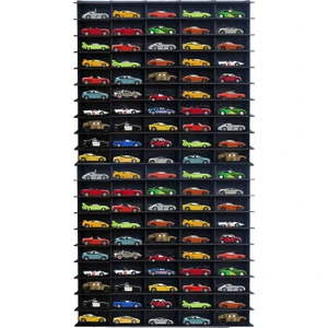 1/64 Eskitme Siyah Dikey Hobi Araba Rafı Dikey (Hot Wheels, Matcbox)