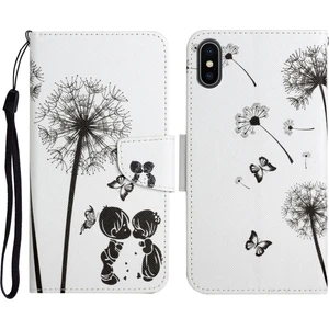 Apple Iphone X / Xs Için Boyalı Desenli Deri Kılıf Karahindiba (Yurt Dışından)