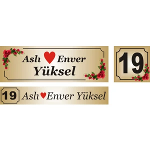 Kişiye Özel Isim Yazılı Kapı Isimliği ,kapı Numarası , Posta Kutusu Numara Isimliği