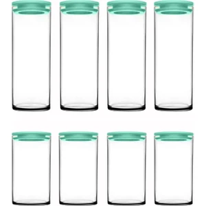 Vakumlu Cam Kavanoz - Cam Erzak Saklama Kabı 8 Li Trkz. 2 Boy