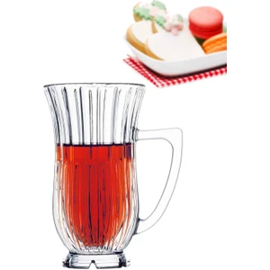 Glamour Ayaklı Çay Bardak - Kulplu Çay Bardağı 2 Li Cristalline