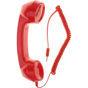 3.5mm Retro Telefon Ahizesi - Kırmızı (Yurt Dışından)