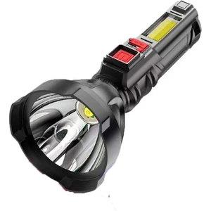 Gold Silver PANTHER EL FENERİ USB ŞARJLI 3WAT COB LED PT-6104