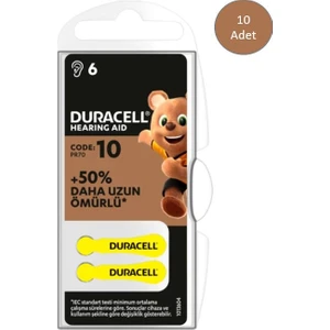 10 Numara İşitme Cihazı Pili 6x10 60 Adet